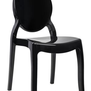 Krzesło ELIZABETH czarne - poliwęglan